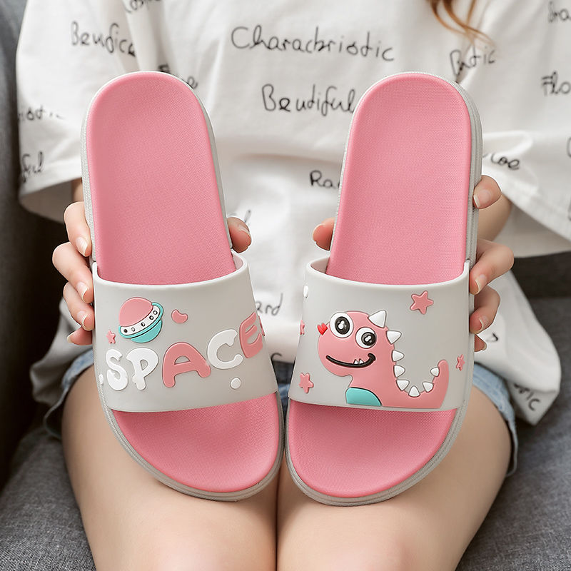 Children's slippers female summer cartoon parent child home use indoor and outdoor lovely boys' soft thick soled bathroom anti slip cool slippers