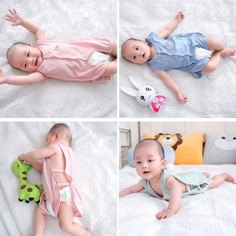 Baby's sleeveless Jumpsuit spring summer thin pajamas cotton vest one piece creeper baby Pipa Romper