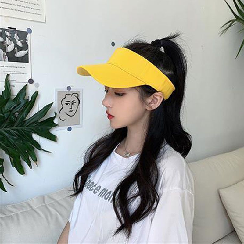 Baseball cap, Korean style, pure color, Harajuku style, summer sun protection, sports Velcro, free top, versatile couple cap, sports style