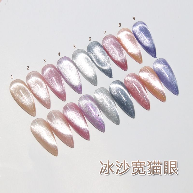 2020 new nail shop with ice transparent semi transparent nude powder ice penetrating glue frosted wide cat's eye cover armor oil glue