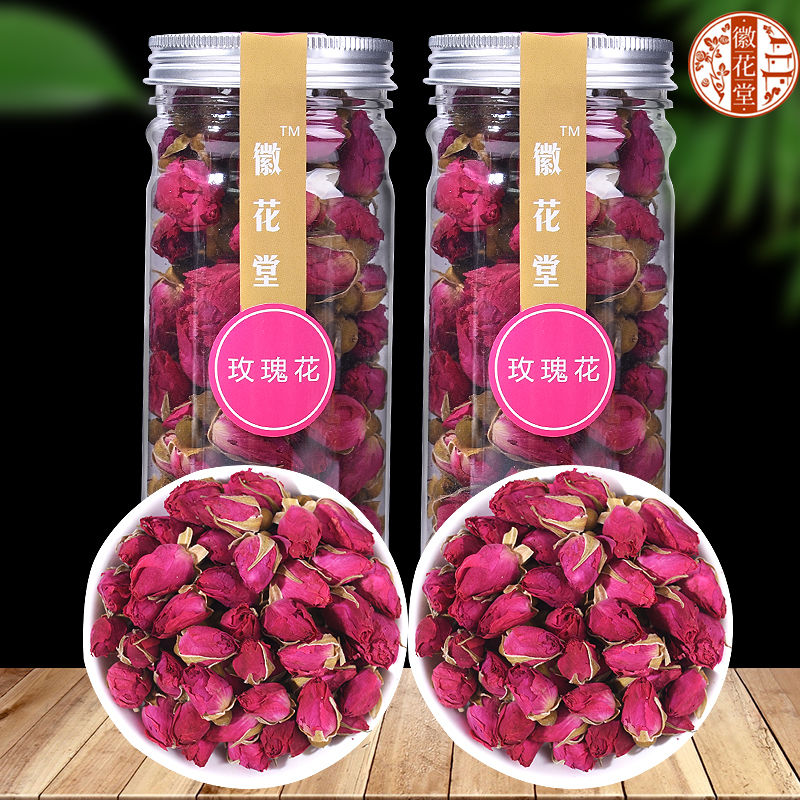 玫瑰花茶 新鮮平陰乾玫瑰花 女泡茶喝的花草茶葉 50g~150g/罐裝