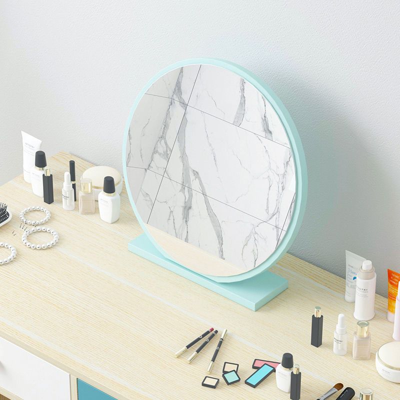 北欧梳妆镜家用简约现代化妆镜桌面大镜子宿舍台式轻奢化妆台镜子