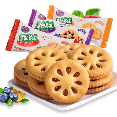 优惠 >文章详情 05/18 12:08 夹心饼干 单买好价~ 真巧果酱夹心饼干