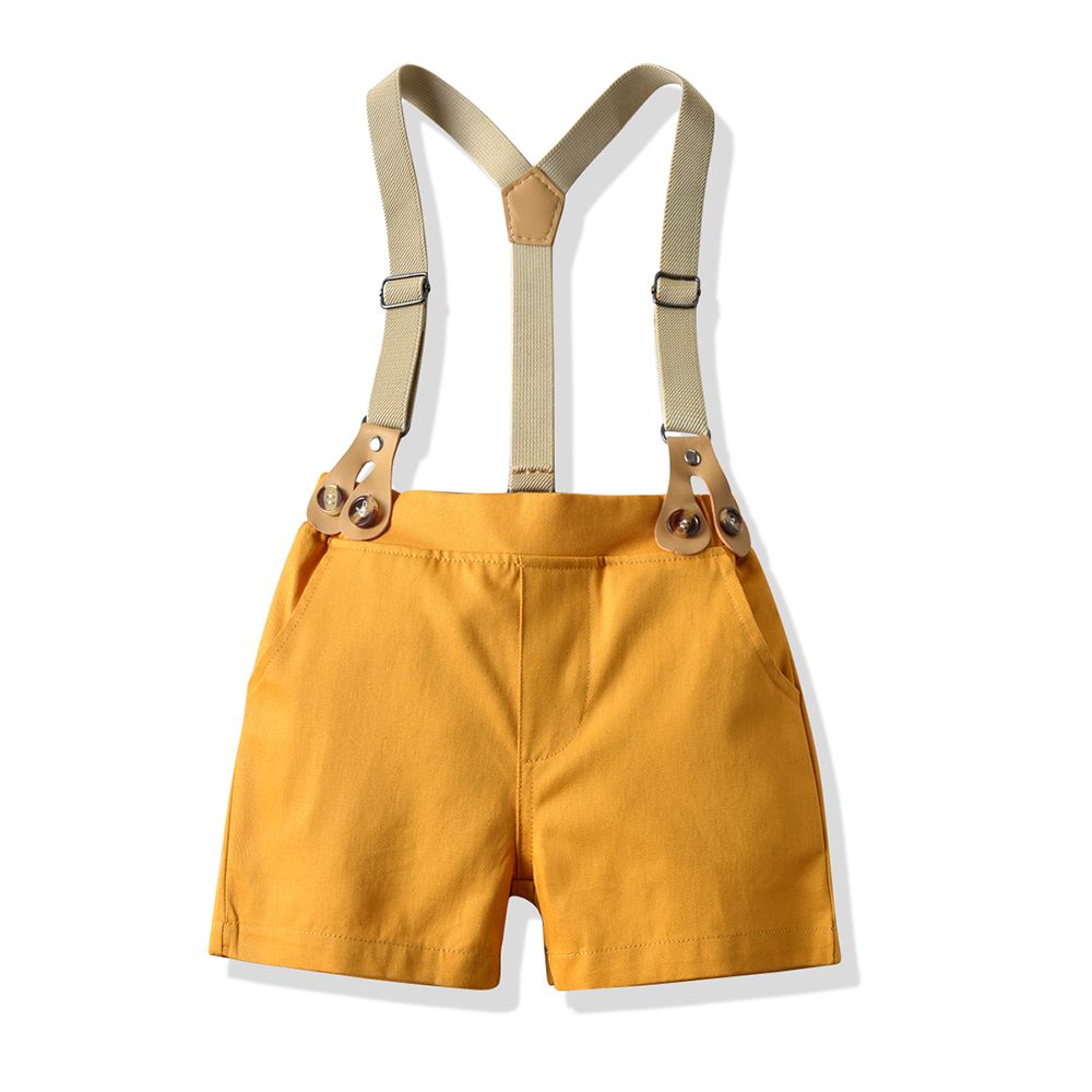 Children's clothing Boys' summer clothes Western-style children's suits Baby clothes middle-aged and older children's one-year-old dress bow tie shirt overalls