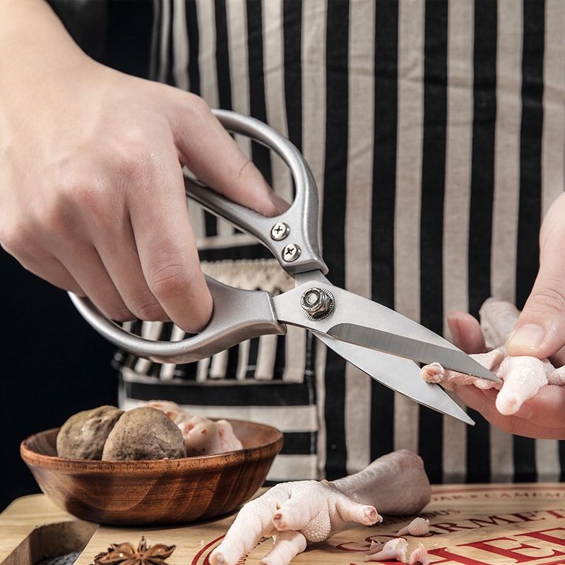 125871-德国日本工艺家用不锈钢厨房剪刀厨房神器强力鸡骨剪菜肉剪鸡杀鱼-详情图