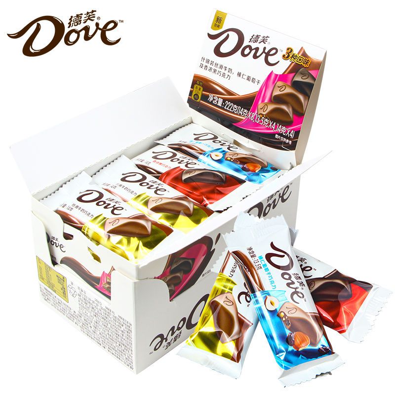德芙巧克力盒装原味什锦牛奶口味办公室休闲零食送女友礼物