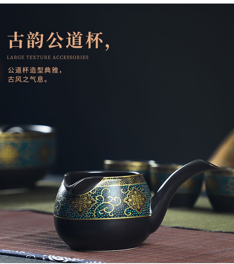 茶具套装家用简约懒人半全自动创意石磨盘功夫泡茶器陶瓷茶壶茶杯