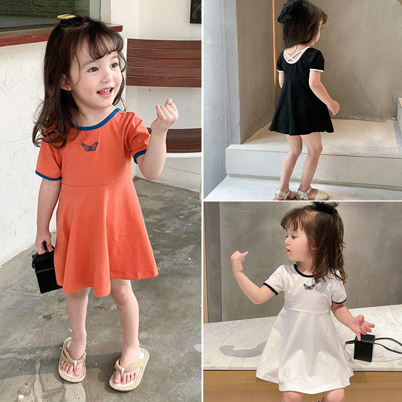 Children's dress girl's dress summer style 2020 new short sleeve skirt pure cotton summer baby princess skirt
