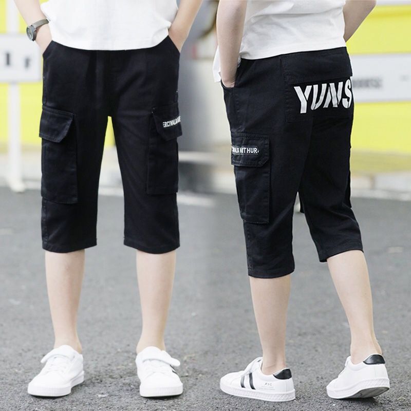 Boys' Summer Shorts 2020 new CUDA children's foreign style work clothes Capris pants casual pants summer