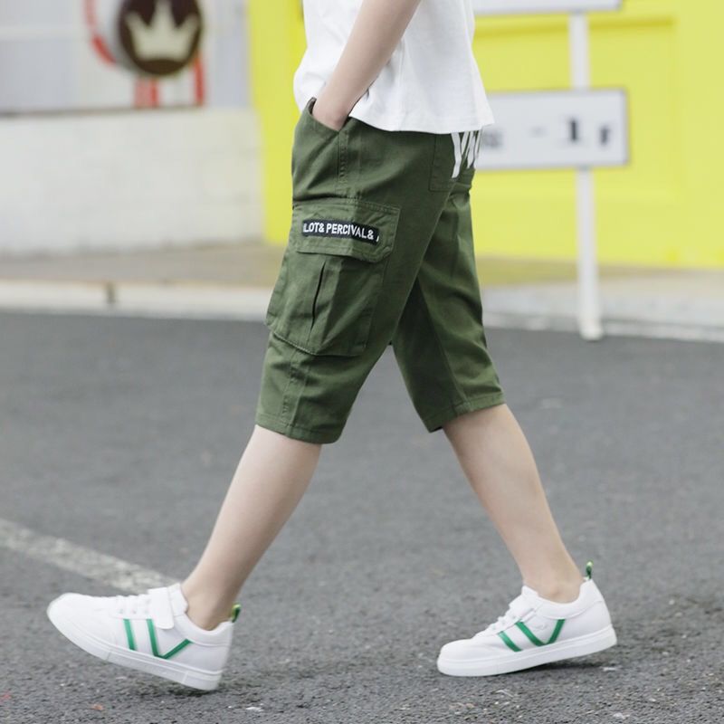 Boys' Summer Shorts 2020 new CUDA children's foreign style work clothes Capris pants casual pants summer