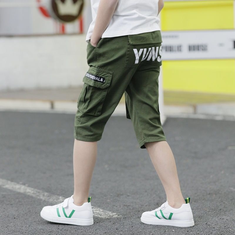 Boys' Summer Shorts 2020 new CUDA children's foreign style work clothes Capris pants casual pants summer