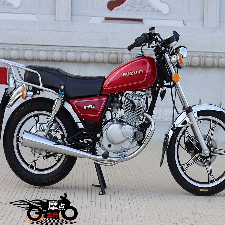 豪爵铃木太子125cc男士跨骑式复古太子燃油越野车机车摩托车整车【2月