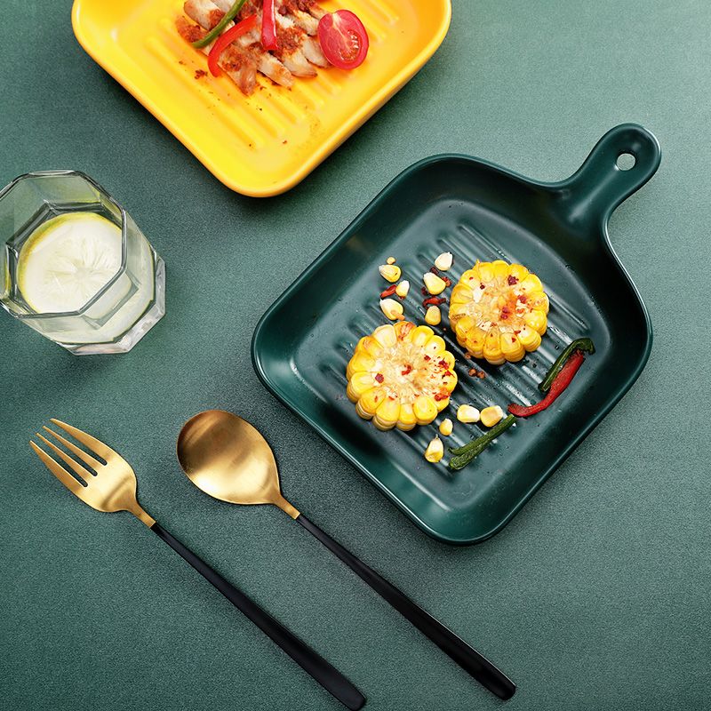 北欧陶瓷烤盘家用烤箱烘焙盘芝士焗饭盘烧烤盘沙拉盘创意网红餐具