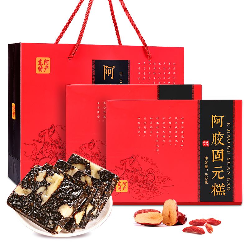 [New Year Gift Box] Xumutang Ejiao Cake Ejiao Guyuan Cake Instant Tablets Rose Ejiao Girls’ Ejiao