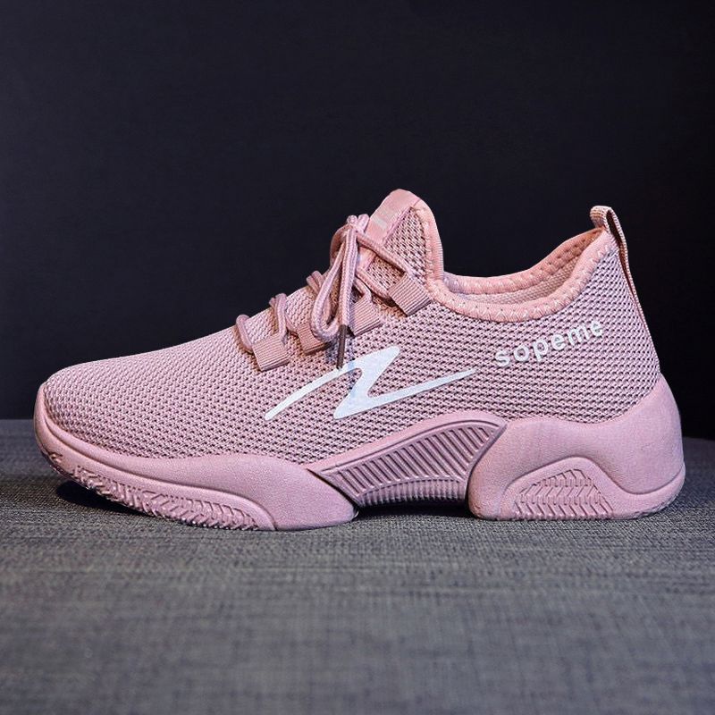 Spring and autumn versatile women's tennis shoes breathable casual shoes anti slip wear-resistant sports shoes student casual single shoes