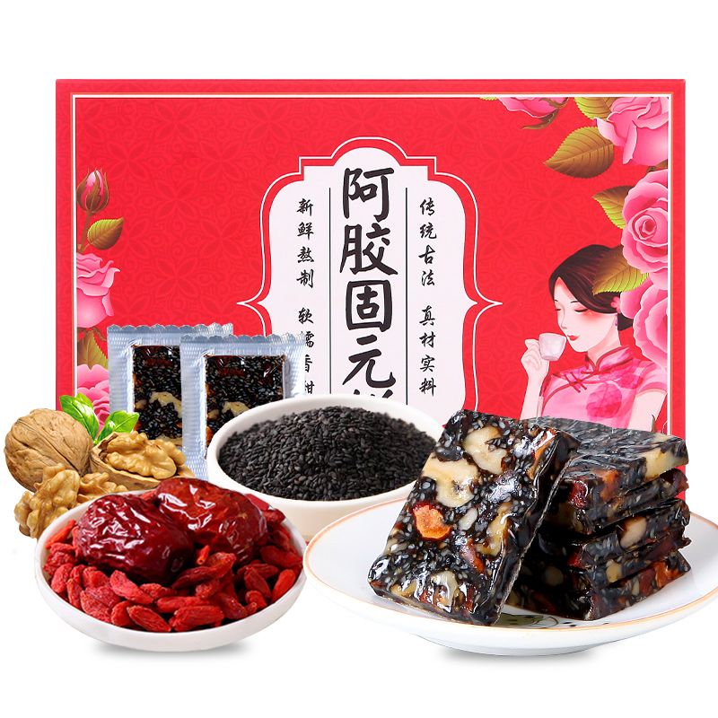 [New Year Gift Box] Xumutang Ejiao Cake Ejiao Guyuan Cake Instant Tablets Rose Ejiao Girls’ Ejiao