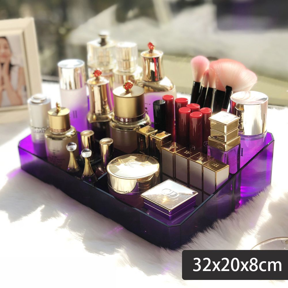 桌面化妆品收纳盒亚克力置物架简约多层大容量多功能护肤品口红盒