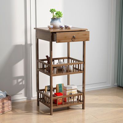 楠竹方形花架简约现代室内转角客厅阳台多层竹木铁艺花架多功能