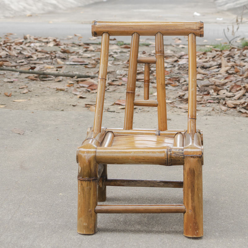 竹椅子靠背椅竹凳子手工椅子儿童座椅竹编复古椅子阳台茶几座凳子【3