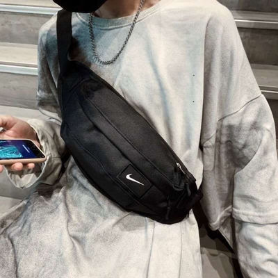 33987/斜挎包男潮牌ins超火斜跨单肩男士腰包胸包女多功能学生帆布运动