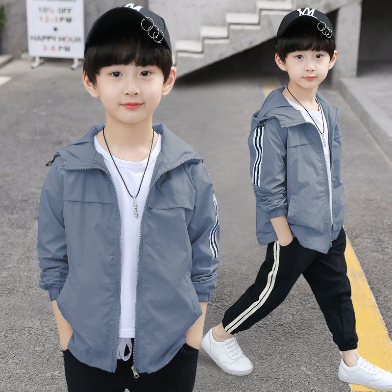 兒童防曬服夏季2023新款韓版洋氣中大童男孩夏款防紫外線外套潮衣