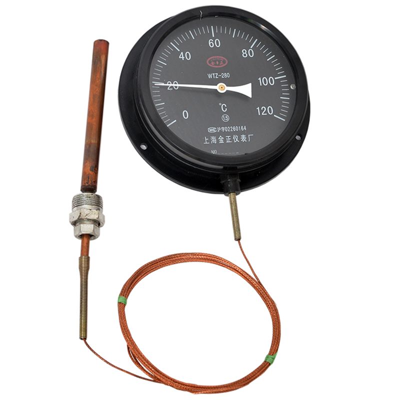 Pressure type thermometer pointer thermometer for boiler industrial mechanical thermometer with probe