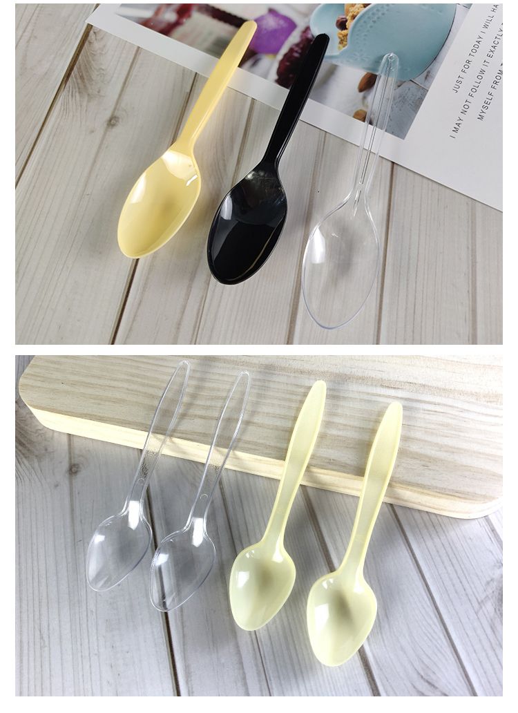 一次性勺子打包外卖快餐汤勺透明冰粉塑料勺小勺子2000只批发包邮
