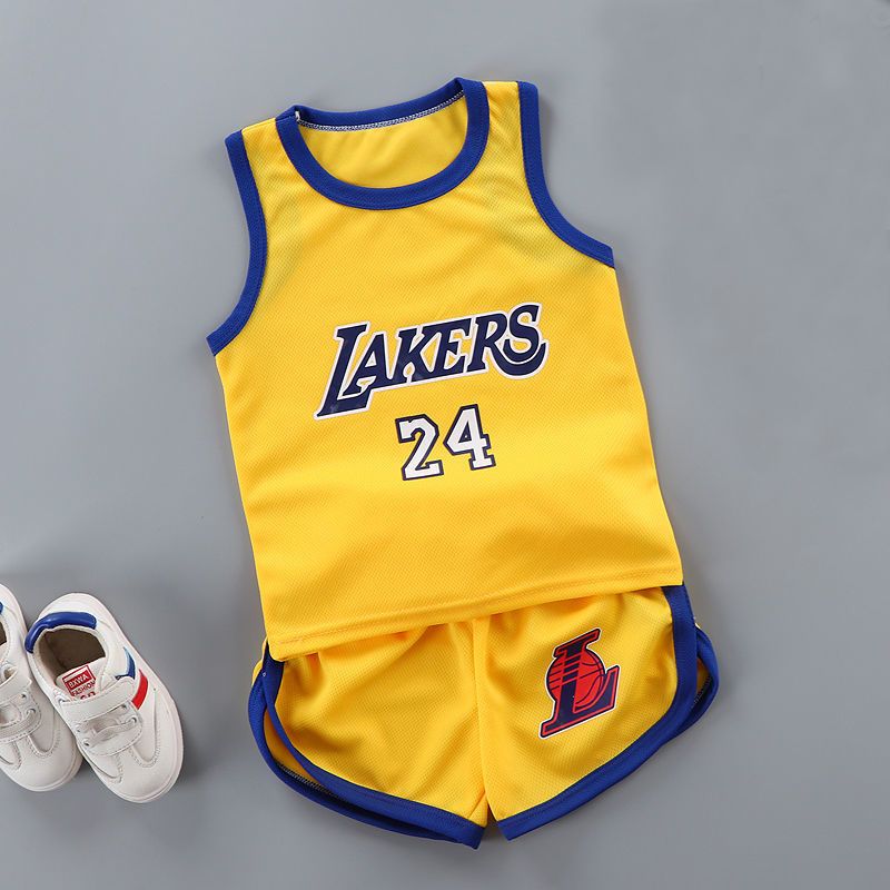 Boys' vest suit new basketball Suit Girls' quick drying sportswear summer children's sleeveless shorts baby two piece set
