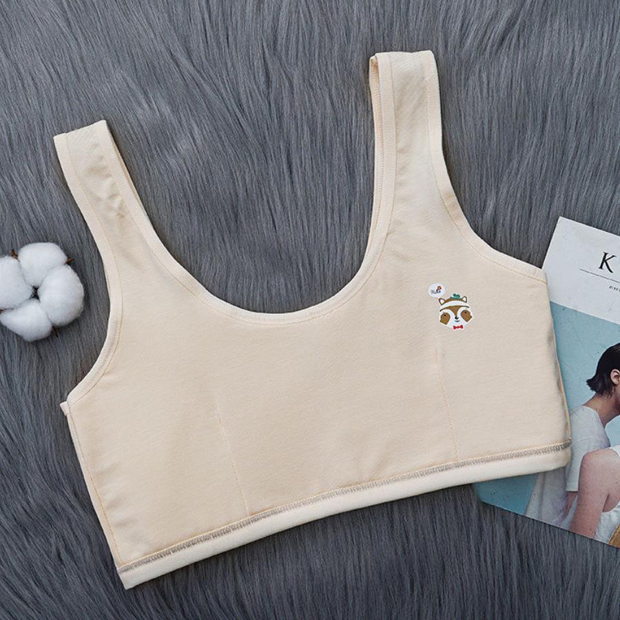 Cotton middle school student underwear female student Korean version of junior high school student development chest small vest high school student bra sports