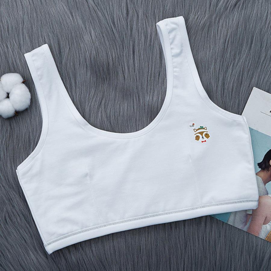 Cotton middle school student underwear female student Korean version of junior high school student development chest small vest high school student bra sports