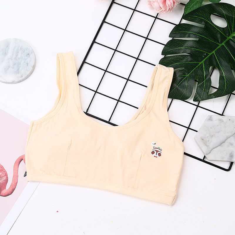 Cotton middle school student underwear female student Korean version of junior high school student development chest small vest high school student bra sports