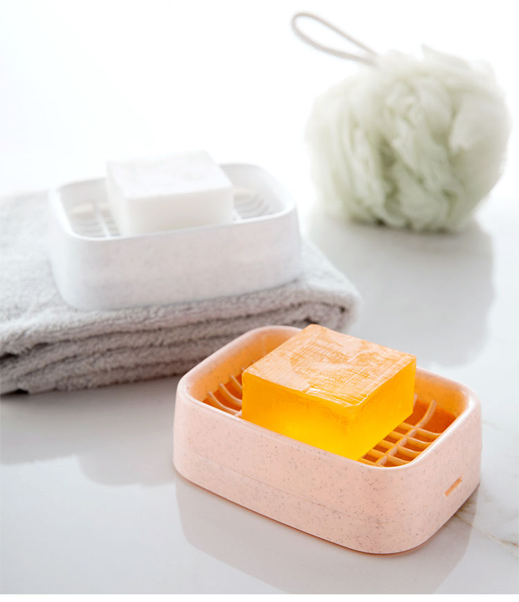 【6色任选】卫生间创意香皂盒肥皂盒双层沥水免打孔网格创意皂架