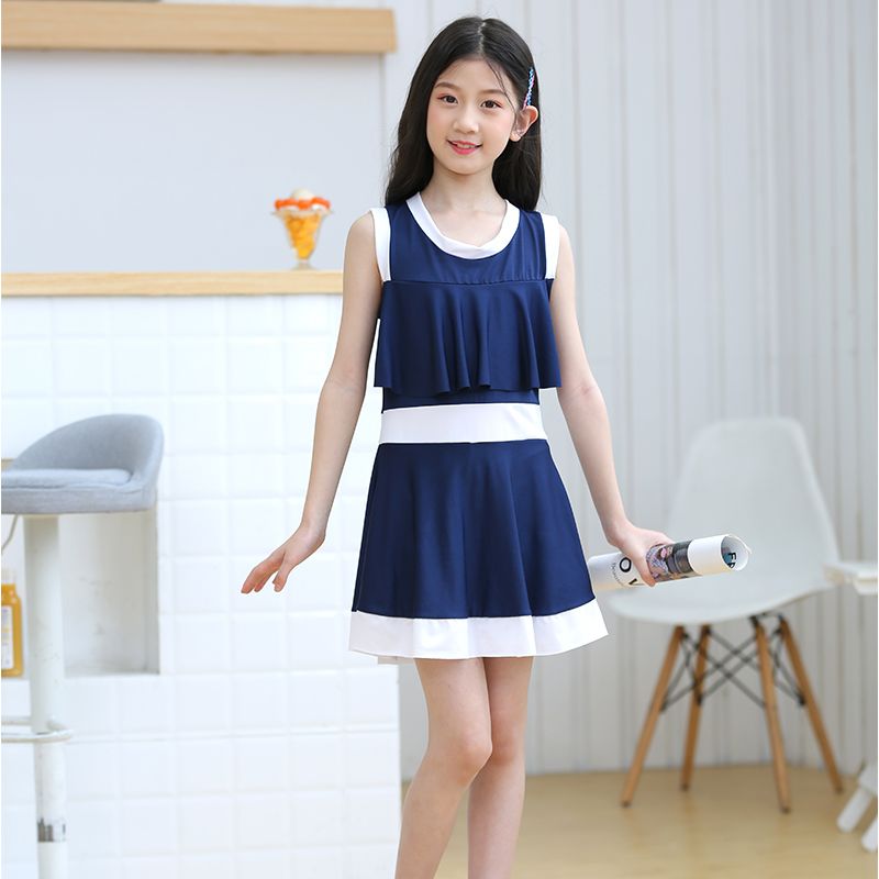 Children's swimsuit girls' Korean one-piece skirt conservative Princess Baby middle and big children's swimsuit girls' student swimsuit