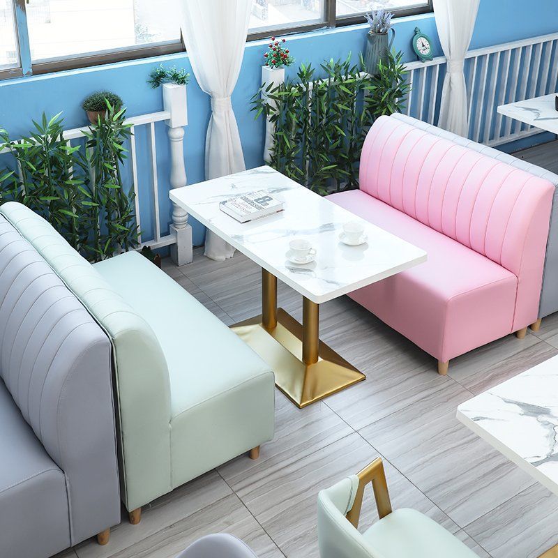 网红奶茶店桌椅轻奢餐饮咖啡厅卡座沙发火锅店甜品冷饮店桌椅组合