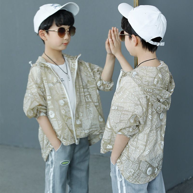 男童夏季防曬衣2023年新款中大童洋氣韓版輕薄透氣兒童防曬服外套