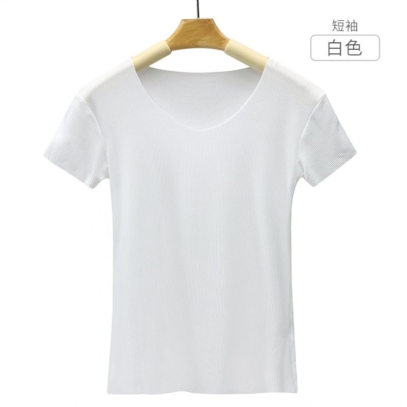 莫代尔棉大码宽松短袖T恤休闲女装2020夏新款纯色显瘦体恤上衣服