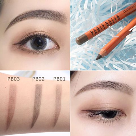 【買一送三】PQ防水眉筆防汗不脫色網紅棕色眉筆學生初學畫眉