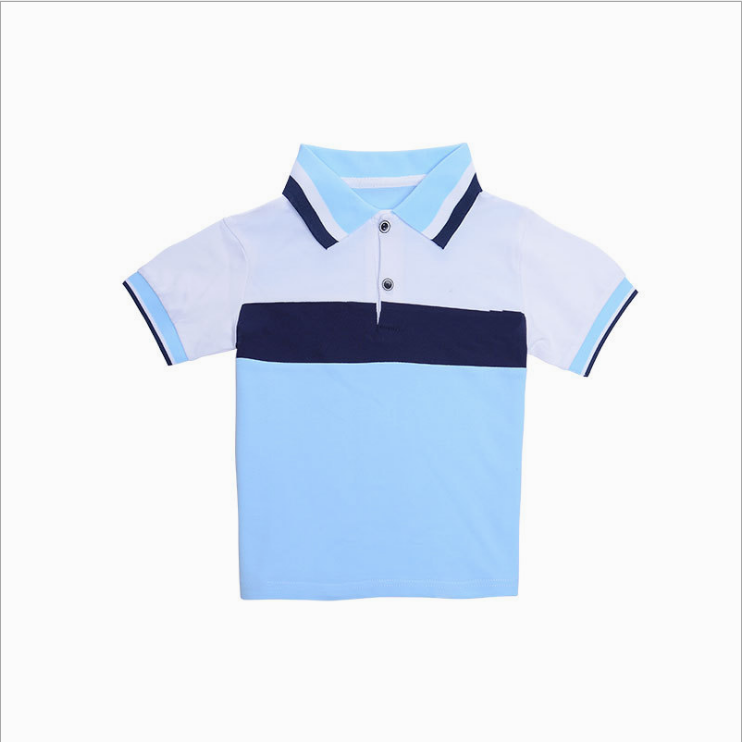 Boys and girls short-sleeved T-shirt 2022 new polo shirt primary and middle school students class uniform school uniform custom medium and large children's top t