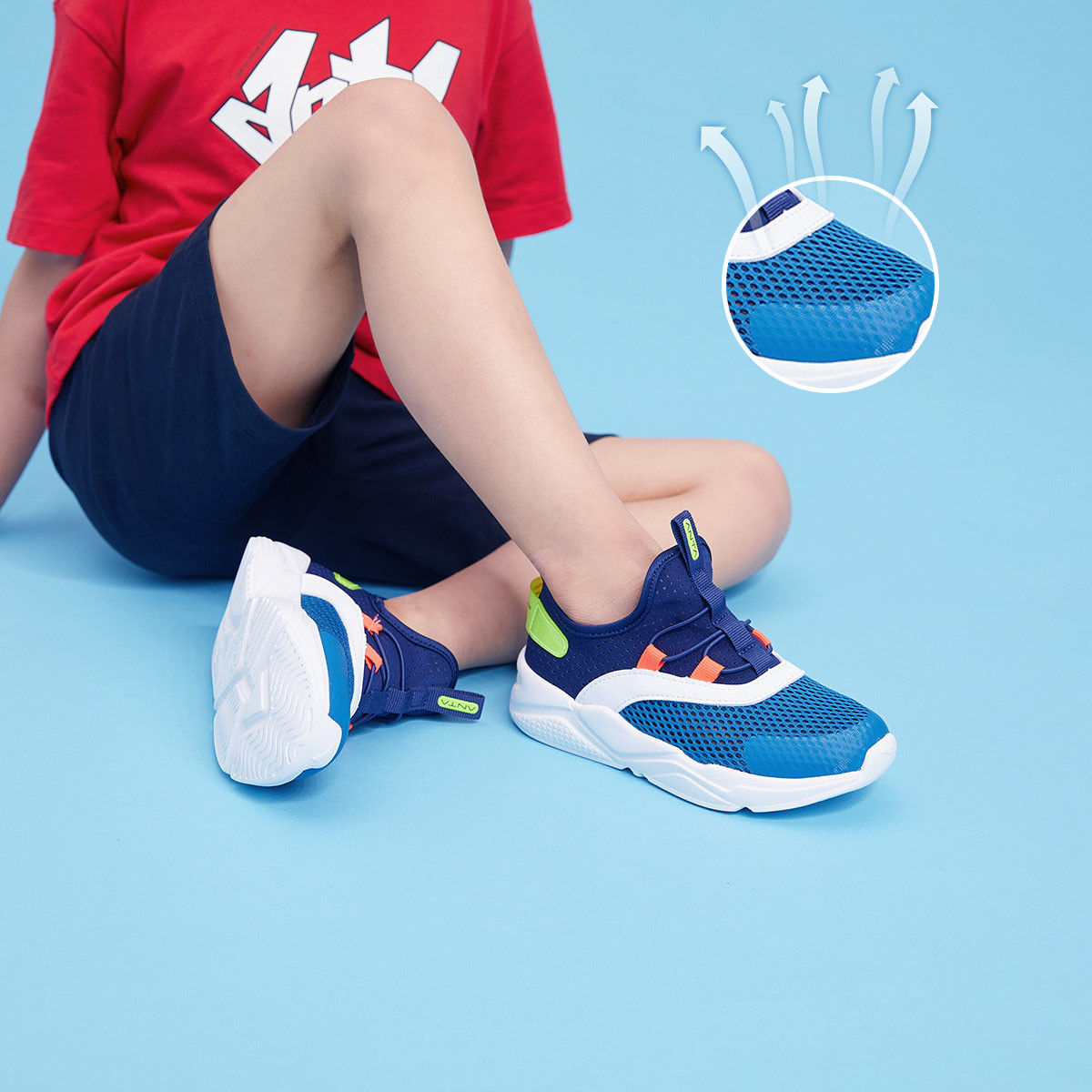 安踏童鞋21年夏季新款男小童跑鞋轻质舒适耐磨透气跑步鞋