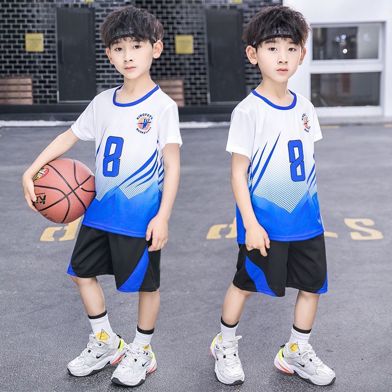 童装男童套装夏两件套短袖速干球服中大童足球服儿童篮球服运动服