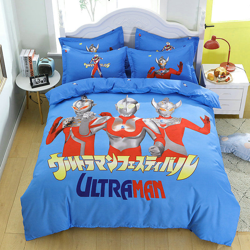 Children's thickened cartoon four piece set dormitory men's and women's home bedroom single and double bedclothes Princess wind three piece set