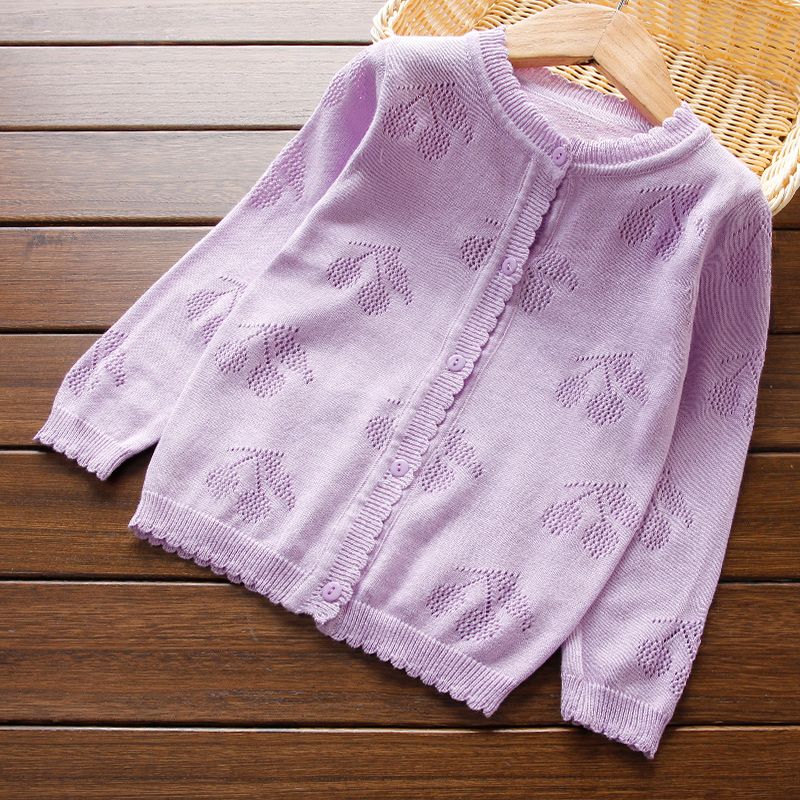 Children's air conditioning shirt summer new girls' ice silk knitted cardigan children's coat