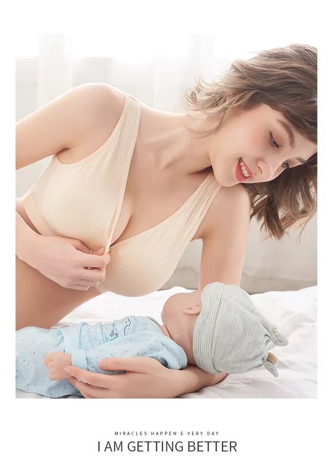 纯棉哺乳文胸背心式聚拢防下垂喂奶孕妇内衣怀孕期中母乳胸罩薄款