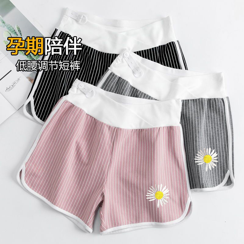 孕婦短褲夏季時尚孕婦褲子夏薄款外穿低腰寬鬆運動安全打底褲夏裝