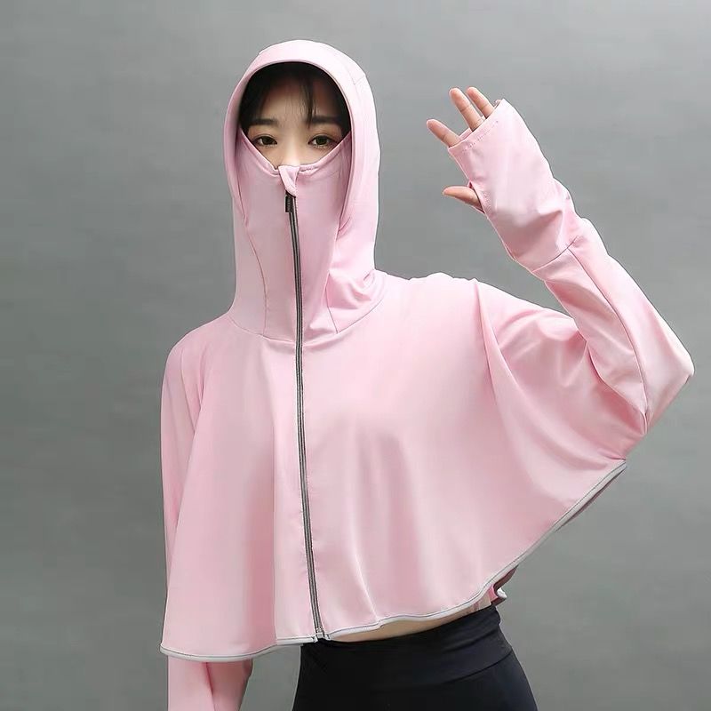 防晒衣女2020新款夏防紫外线透气冰丝防晒衫百搭长袖