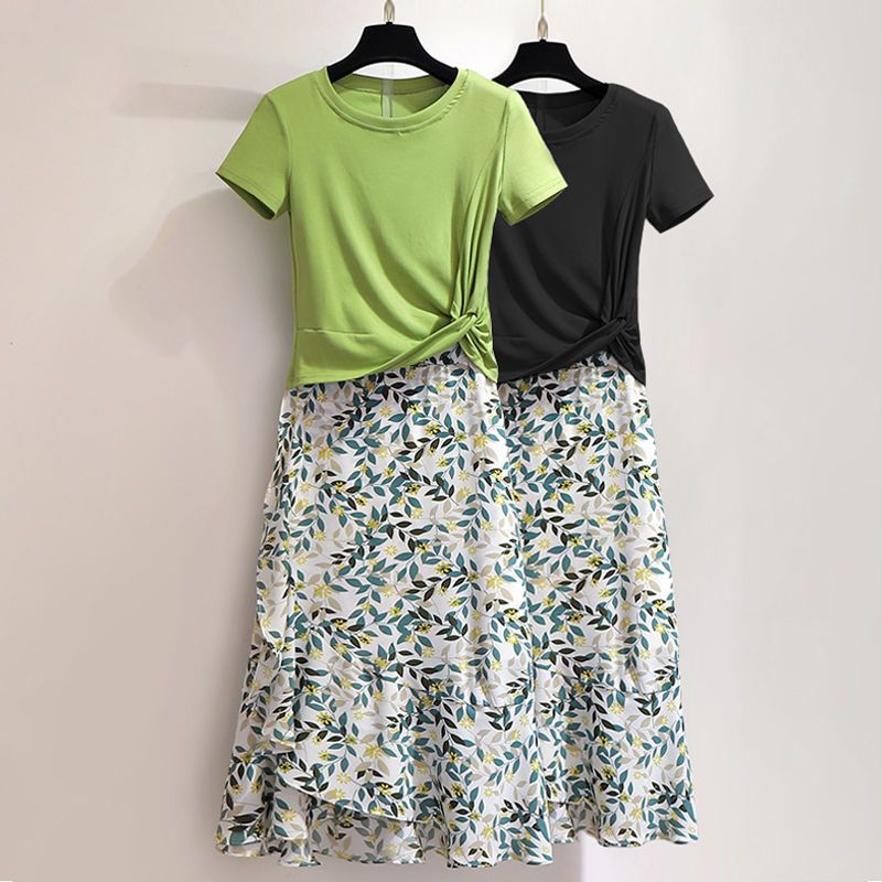 Suit/single piece  new trendy summer dress two-piece women's summer dress foreign style fashion skirt suit skirt