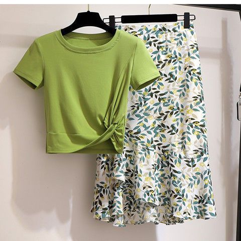 Suit/single piece  new trendy summer dress two-piece women's summer dress foreign style fashion skirt suit skirt