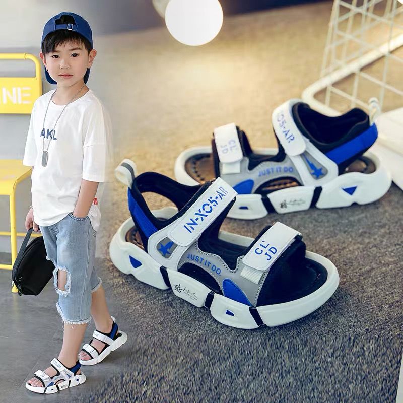 Boys' sandals 2021 new CUHK Korean summer beach shoes children's breathable sandals boys' shoes