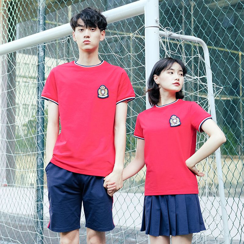 幼儿园教师工作服装园服新款夏男女学生运动服学院风校服班服套装