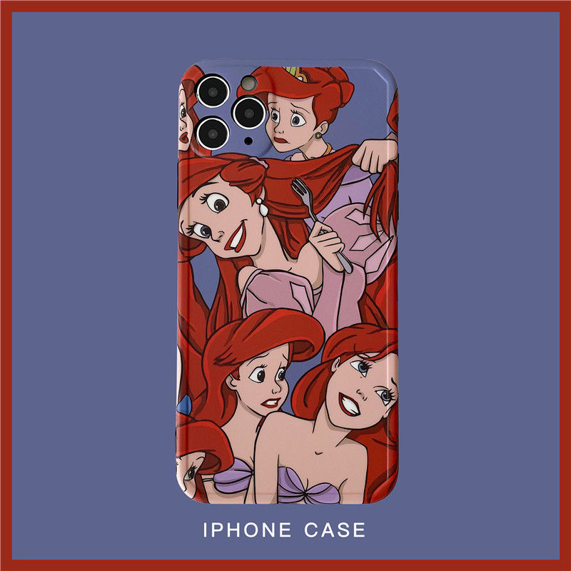 Cartoon for Apple 11 phone case promax Mermaid Princess XS funny iPhone 78plus female XR
